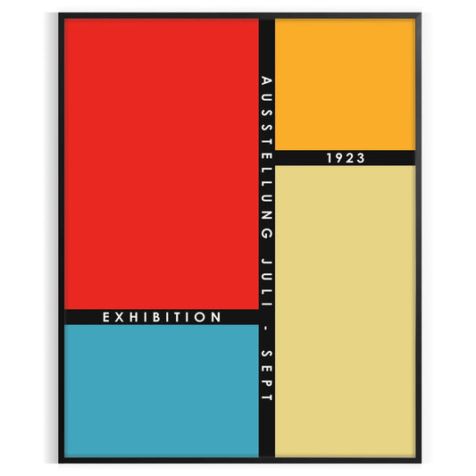 space stunning Bauhaus art poster unique wall print modern minimalism room stylish gift design lovers sizes A4 cm A0