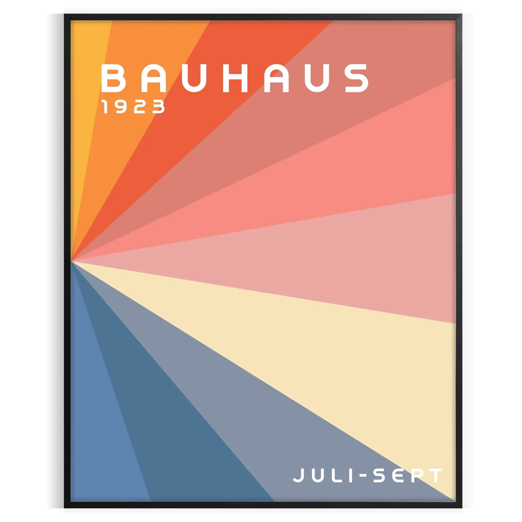 space vintage Bauhaus poster gray red hues unique wall art modernist elegance perfect gift lovers stunning print home timeless style