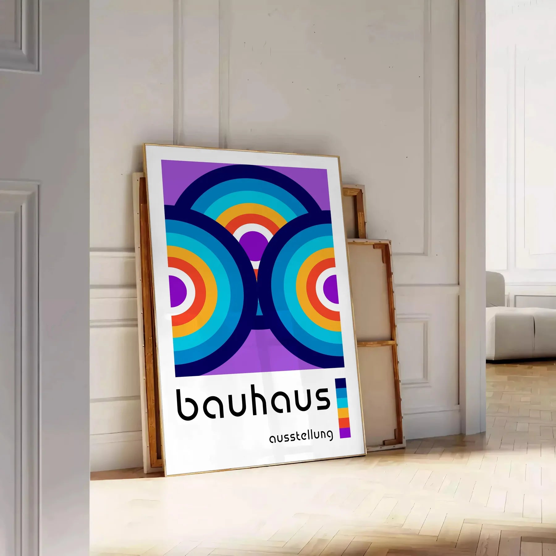 space stunning Bauhaus art print essence iconic style vibrant poster perfect wall modern home unique gift sizes A4 cm A0 décor today