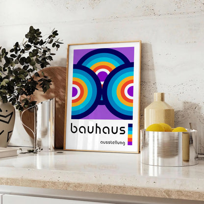 space stunning Bauhaus art print essence iconic style vibrant poster perfect wall modern home unique gift sizes A4 cm A0 décor today