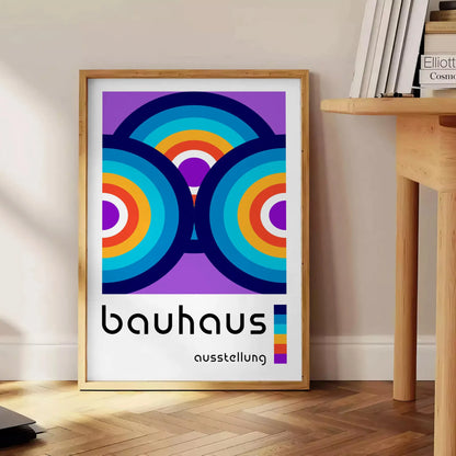 space stunning Bauhaus art print essence iconic style vibrant poster perfect wall modern home unique gift sizes A4 cm A0 décor today